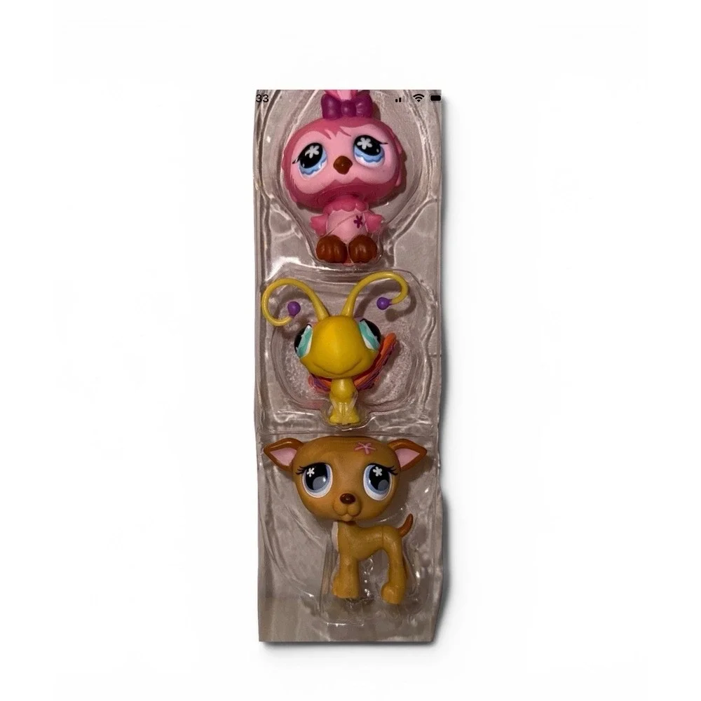 LITTLEST PET SHOP Gen 2 Cuddliest 3 pc Bird 496 Butterfly 497 Dog 498 NIP 2007